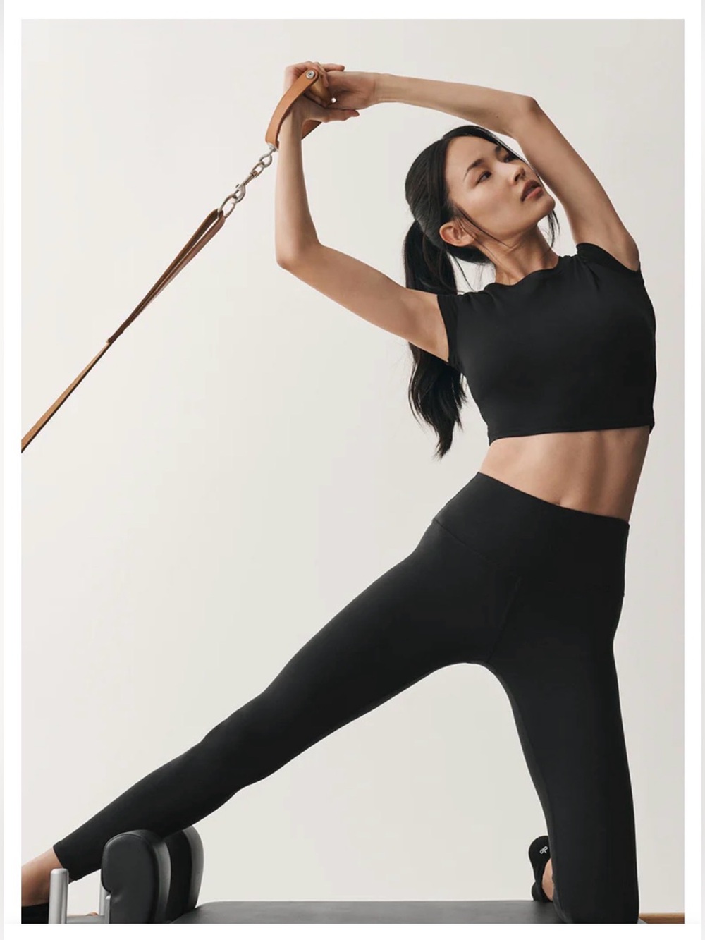 NWT Alo Yoga 7/8 High-Waist Airbrush Leggings Black Large